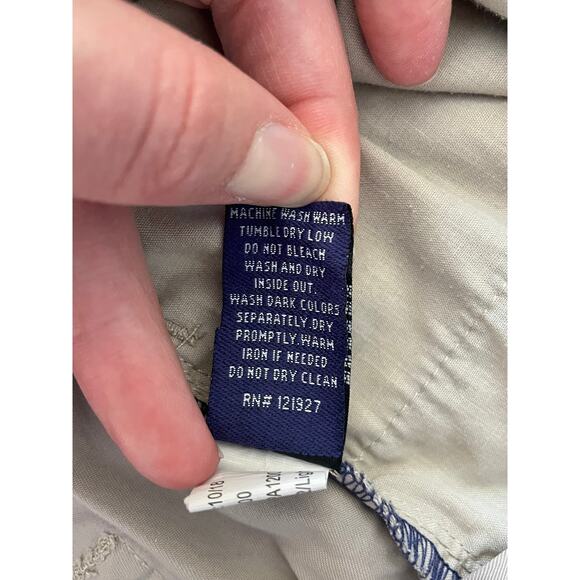 Johnnie-O Prep-formance Mens Golf Pants Size 33x34 Beige Straight Chino Solid - Picture 7 of 12